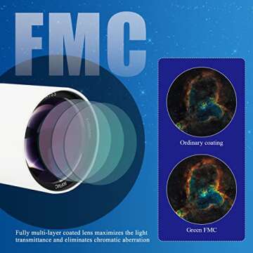 SVBONY SV48P Telescope, 90mm Aperture F5.5 Refractor OTA for Adults Beginners, Telescope for Adults & Beginner Astronomers, Telescopes for Deep Sky Astrophotography and Visual Astronomy