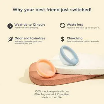 Saalt Menstrual Disc - Soft, Flexible, Reusable Medical-Grade - Removal Notch - Tampon Alternative - Made in USA - Lasts 10 Years (Coral, Regular)