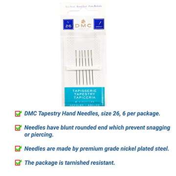 DMC Embroidery Floss Pack, Popular Colors, DMC Embroidery Thread, DMC Floss Kit Include 36 Assorted Color Bundle with DMC Mouline Cotton White/Black and DMC Cross Stitch Hand Needles.