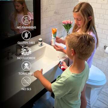 SuperTeeth Prebiotic Mineral Toothpaste for Adults & Kids with Hydroxyapatite | Fights Cavities & Plaque Buildup | Breath Freshener | Fluoride Free & SLS Free | Remineralizes Teeth | USA-Made | Mint