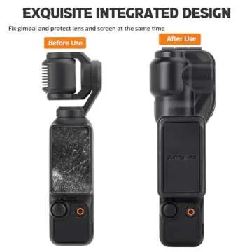 Osmo Pocket 3 Screen Protector Cover Case Compatible with DJI OSMO Pocket 3 Accessories, Camera Lens Protector Cap Screen Protective Hard Case for Osmo Pocket 3