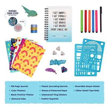 DIY Journal Kit for Girls-Journal for Girls, Teens, Tween-Gifts for Teen Girls 8-14 Years Old-Cool B...