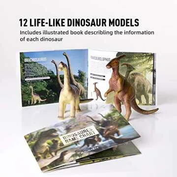AILIHEN Dinosaur Toys 12-Pack for Kids 3 Years and Up