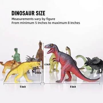 AILIHEN Dinosaur Toys 12-Pack for Kids 3 Years and Up