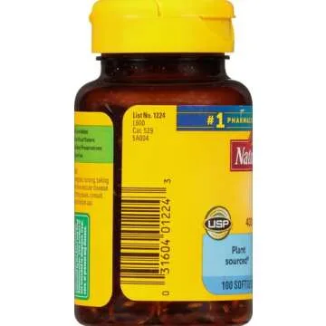 Nature Made Vitamin E 180 mg (400 IU) dl-Alpha, Dietary Supplement for Antioxidant Support, 100 Softgels, 100 Day Supply