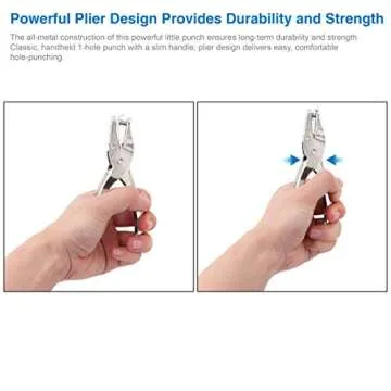 Jeemitery Handheld Hole Punch for Tags and Tickets