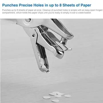 Jeemitery Handheld Hole Punch for Tags and Tickets