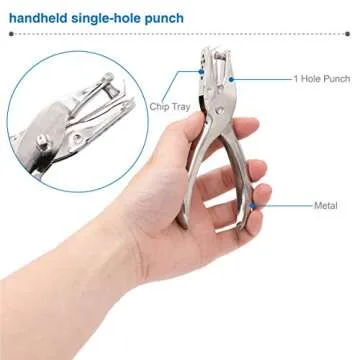 Jeemitery Handheld Hole Punch for Tags and Tickets