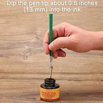 LOONENG Ruling Pen for Masking Fluid, Perfect Fine Line Drawing, Technical Cartography and Calligraphy, Suitable Use with Drawing Ink, Indian Ink Gouache