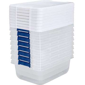 Hefty Clear Plastic Bin with Latch - 15 qt Storage Solution