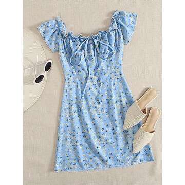 Floerns Floral Off-the-Shoulder Dress for Summer Style