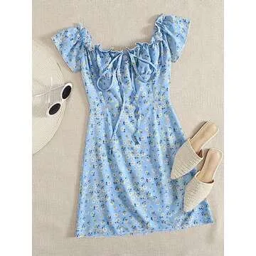 Floerns Floral Off-the-Shoulder Dress for Summer Style