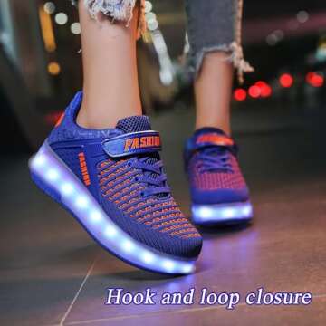 Aikuass Kids Roller Shoes with Rechargeable LED Lights