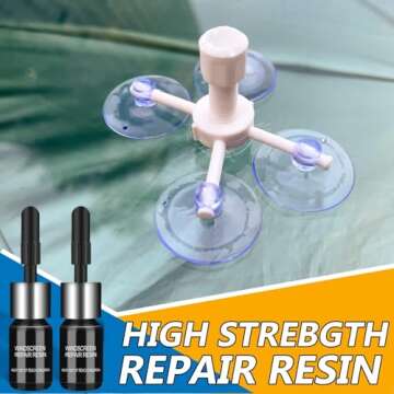 ARRIONO Windshield Repair Kit, 2 Pack Car Windshield Crack Repair Kit, 20 Mins Quick Fix for Rock Ch...