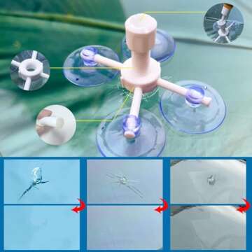 ARRIONO Windshield Repair Kit, 2 Pack Car Windshield Crack Repair Kit, 20 Mins Quick Fix for Rock Chip Repair Kit Windshield Chips, Cracks, Bulls-Eye and Star-Shaped Crack