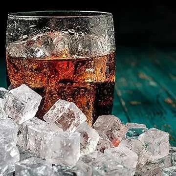 Plastic Fake Ice Cubes - 50 Pcs Clear Acrylic Decor