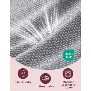 Momcozy Grey Portable Pregnancy Pillow for Ultimate Comfort