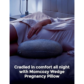 Momcozy Grey Portable Pregnancy Pillow for Ultimate Comfort