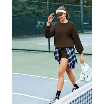 PINSPARK Short Sets for Women 2 Piece Outfits Airport Hoodies Sweatsuit Casual Sweat Shorts Fall Fashion 2024, Coffee Small