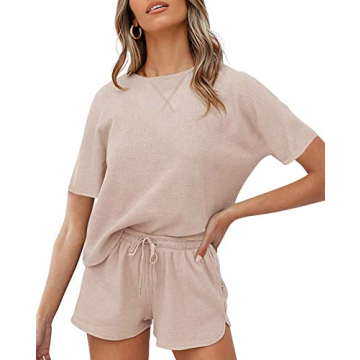 ZESICA Women's Waffle Knit Pajama Set for Ultimate Comfort