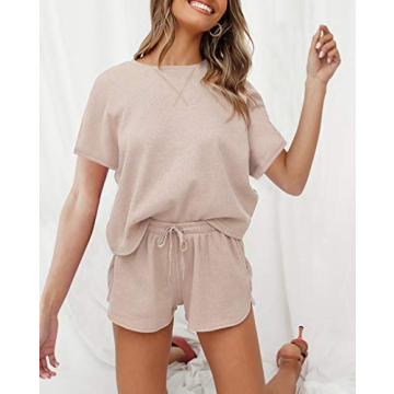 ZESICA Women's Waffle Knit Pajama Set for Ultimate Comfort