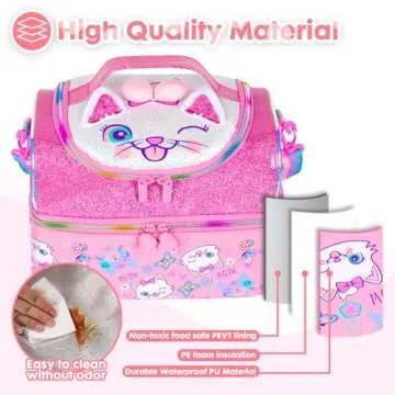 YOYTOO Kids Double Decker Insulated Lunch Bag Cool cooler