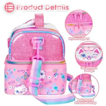 YOYTOO Kids Double Decker Insulated Lunch Bag Cool cooler