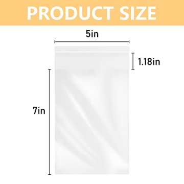 MoloTAR Clear Resealable Cello Bags for Baked Goods 200 Pcs
