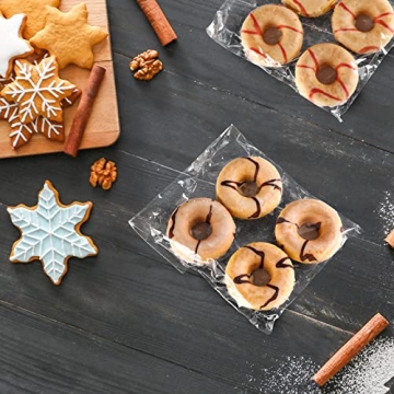 MoloTAR Clear Resealable Cello Bags for Baked Goods 200 Pcs