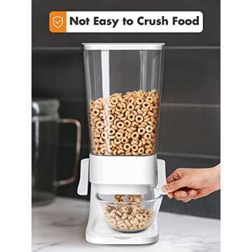 Conworld Cereal Dispenser, Cereal Containers Storage, Big Cereal Dispenser Countertop - Not Easy to ...