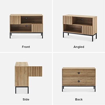 mopio Norwin Modern Rustic Console Table with Storage