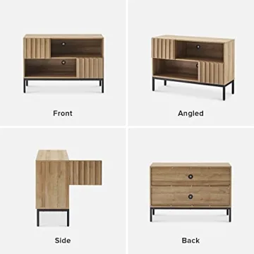 mopio Norwin Modern Rustic Console Table with Storage