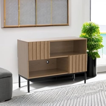 mopio Norwin Modern Rustic Console Table with Storage