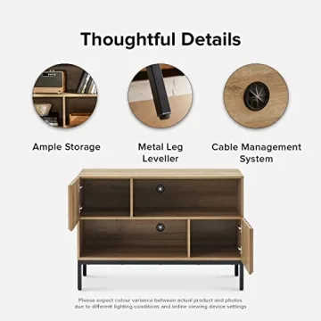 mopio Norwin Modern Rustic Console Table with Storage