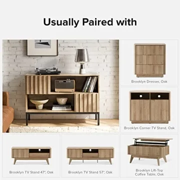 mopio Norwin Modern Rustic Console Table with Storage