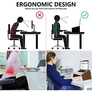 SAMDI Walnut Laptop Stand for Apple & PC Notebooks