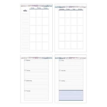 Paper House Productions 12 Month Undated 7.5" Planner with Month and Event Flag Stickers - The Good Life