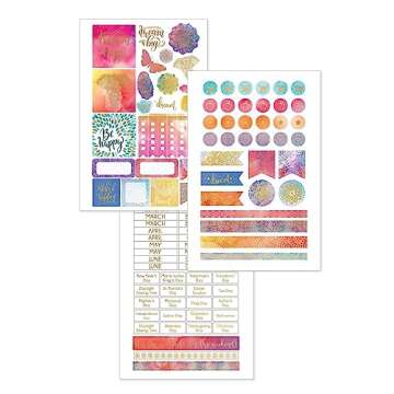 Paper House Productions 12 Month Undated 7.5" Planner with Month and Event Flag Stickers - The Good Life