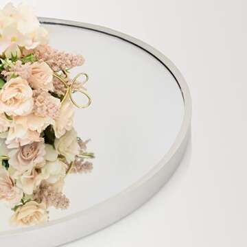 BEAUTYPEAK Arched Full Length Mirror, 64"x21" Rounded Coner Floor Length Mirror with Aluminum Alloy Frame, Full Body Mirror with Stand, Standing Hanging or Leaning Against Wall