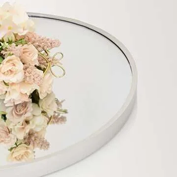 BEAUTYPEAK Arched Full Length Mirror, 64"x21" Rounded Coner Floor Length Mirror with Aluminum Alloy Frame, Full Body Mirror with Stand, Standing Hanging or Leaning Against Wall