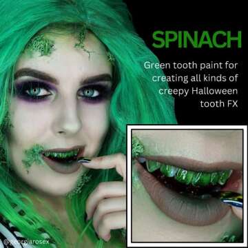 Mehron Makeup Tooth FX Spinach | Theatrical Special Effects Tooth Paint for Halloween, Cosplay & The...