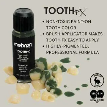 Mehron Tooth FX Spinach | Temporary Green Tooth Paint