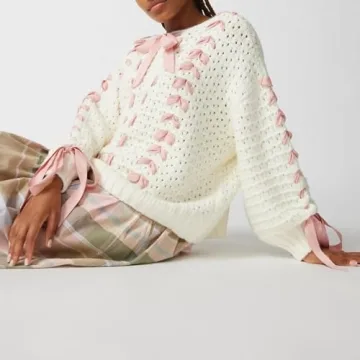 Chic Women Y2K V Neck Sweater - Perfect for Any Occasion