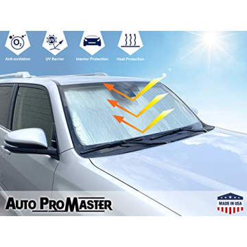 Custom fit Front Windshield Sunshade for 2014 2015 2016 2017 2018 2019 2020 2021 2022 2023 2024 2025 Dodge RAM ProMaster 1500 2500 3500 Full-Size Cargo Van, Chassis Cab, Cutaway, Window Van