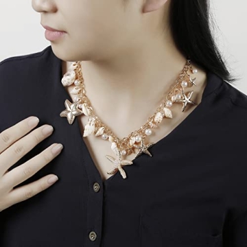 RUOFFETA Seashell Jewelry Set for Beach Lovers