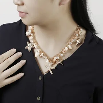 RUOFFETA Seashell Jewelry Set for Beach Lovers