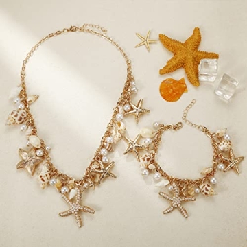 RUOFFETA Seashell Jewelry Set for Beach Lovers
