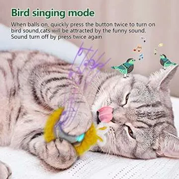 AUKL Interactive Cat Toys Ball with Super Driver, Motion Activate Electric Cat Toy Recommend on Wool Carpet (Robot), Grey, (LP16)