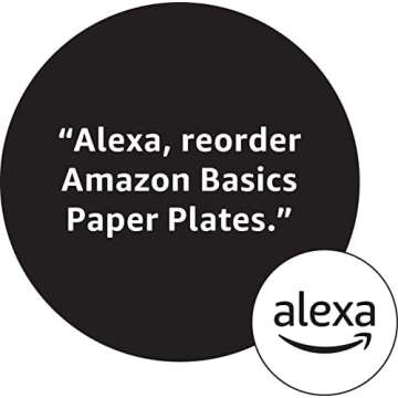 Amazon Basics Everyday Paper Plates, 8.62 Inch, Disposable, 300 Count