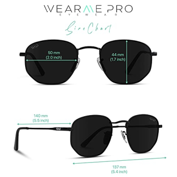 WearMe Pro Polarized Retro Sunglasses in Gold/Black Lens